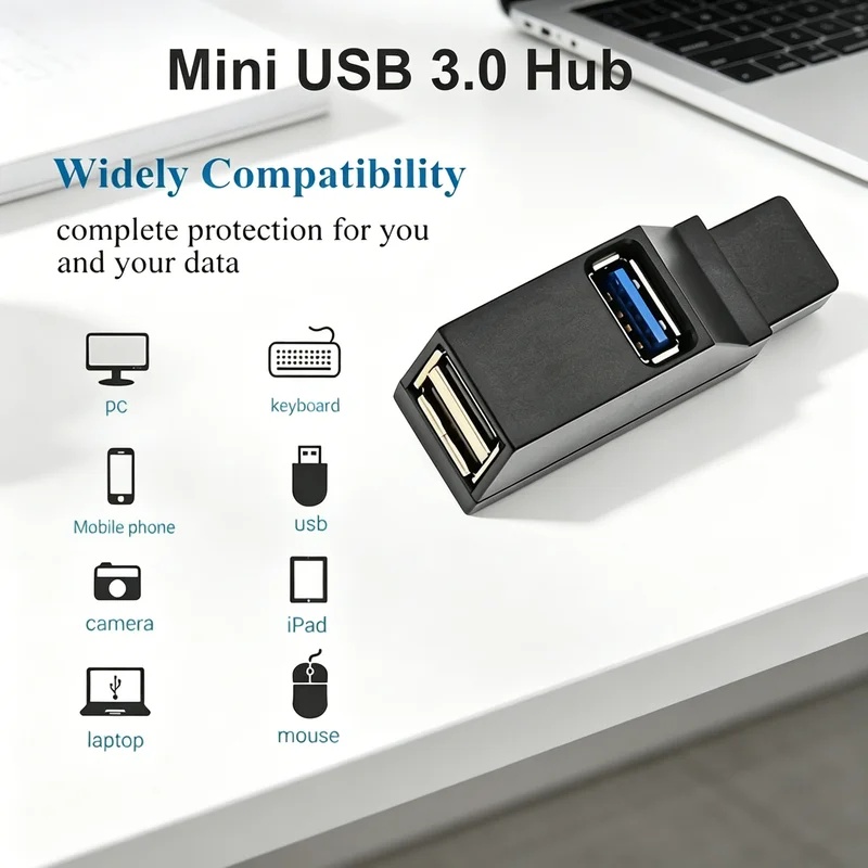 Laptop Accessories Hub - Hub Divisor USB 3.0 2.0 Giratorio