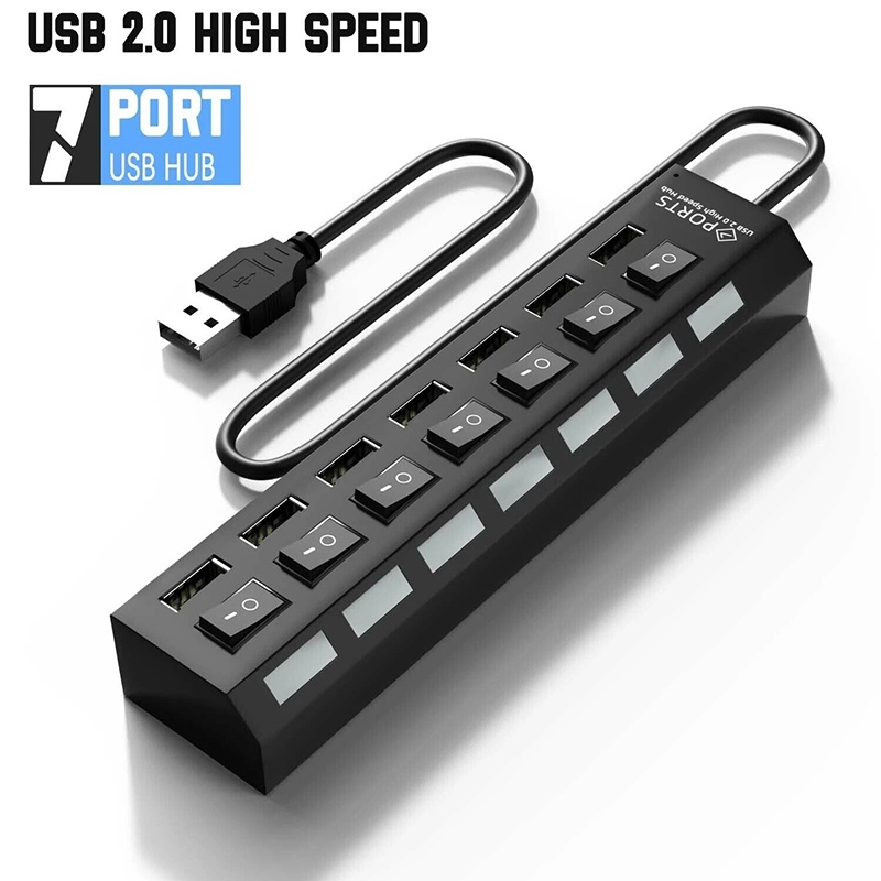 Laptop Accessories Hub - Hub USB 3.0 7 en 1,