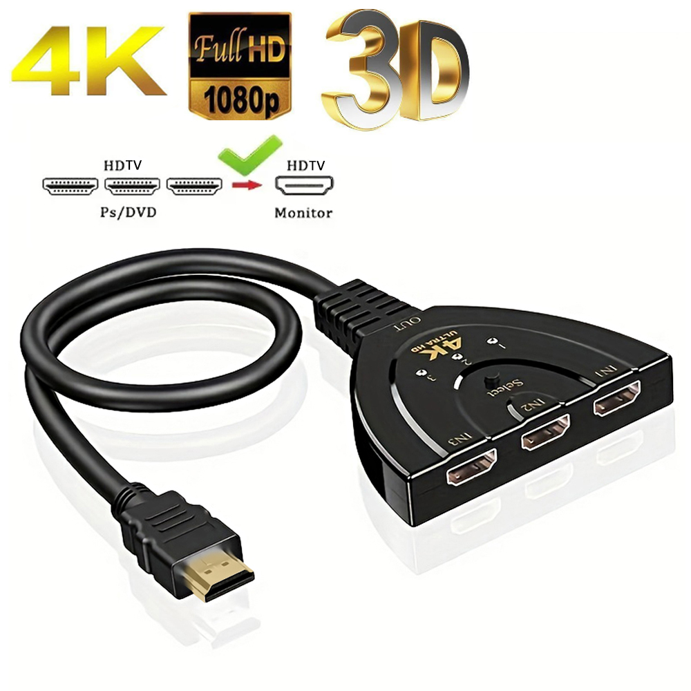 Laptop Accessories Hub - Conmutador compatible con HDTV de 3