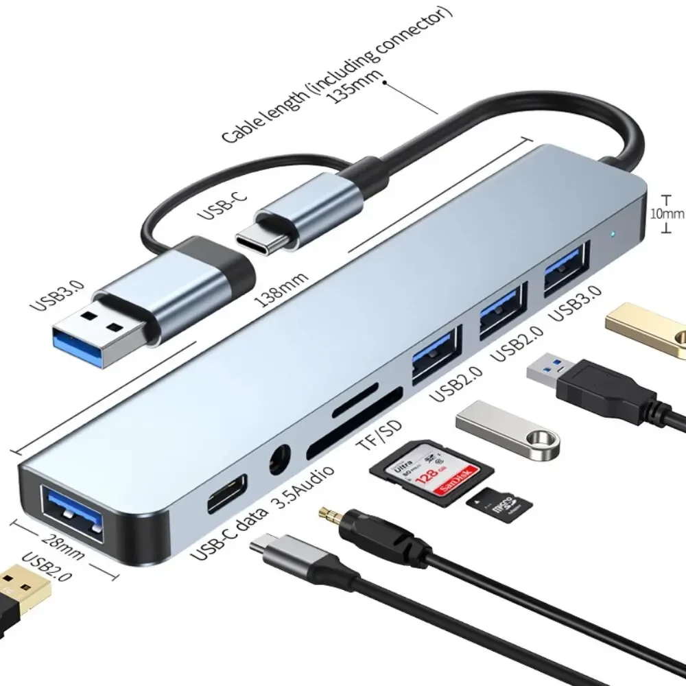 Laptop Accessories Hub - Hub de USB-C 8 en 2