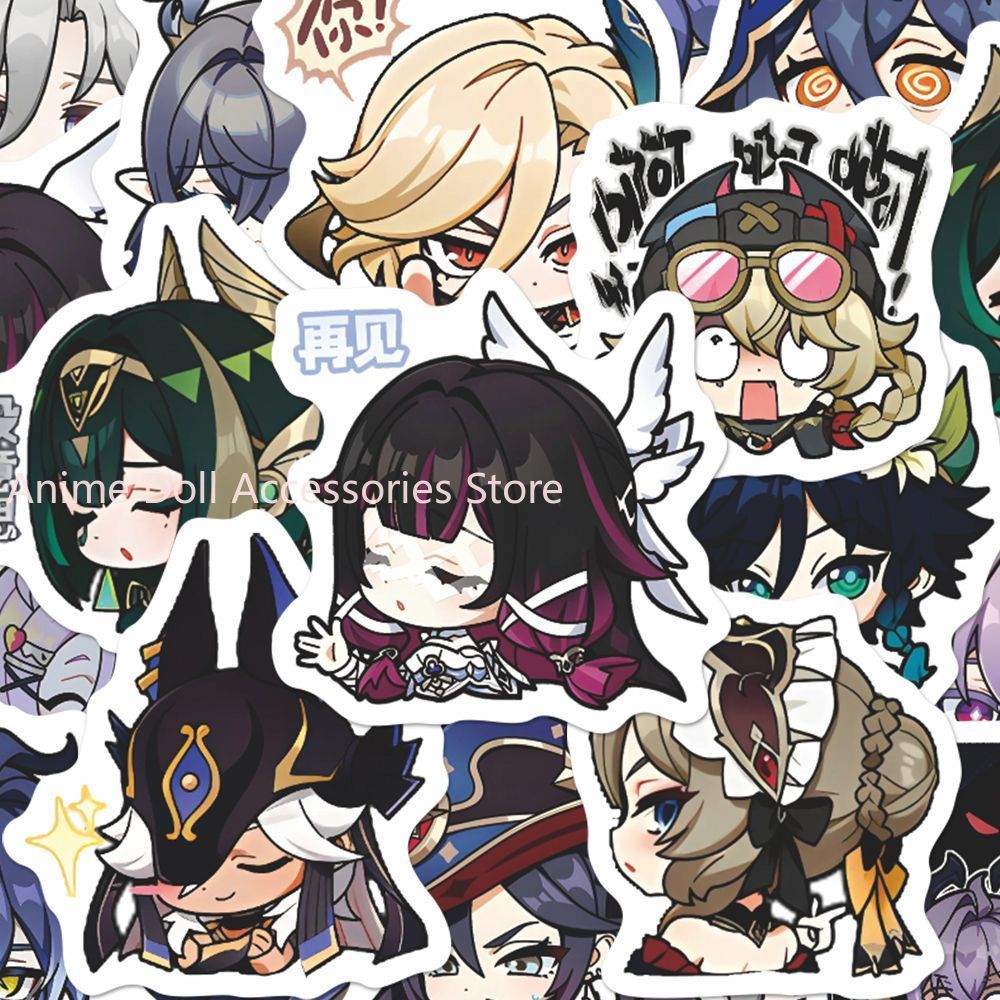 Laptop Accessories Decoration - 64 pegatinas de anime de Genshin