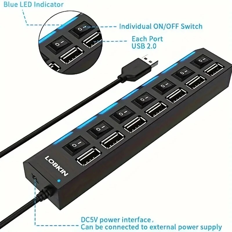 Adaptador expansor USB HUB 2,0 - Laptop Accessories Hub reseña y precio