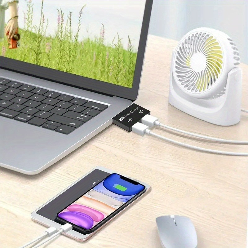 Divisor USB2.0 de 1 macho a 2  - Laptop Accessories Hub reseña y precio