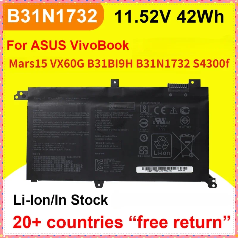 Batería B31N1732 para portátil - Laptop Accessories For Asus Vivobook reseña y precio