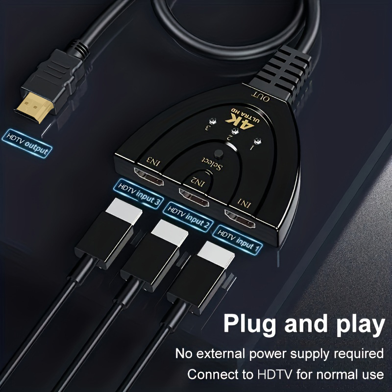 Conmutador compatible con HDTV - Laptop Accessories Hub reseña y precio