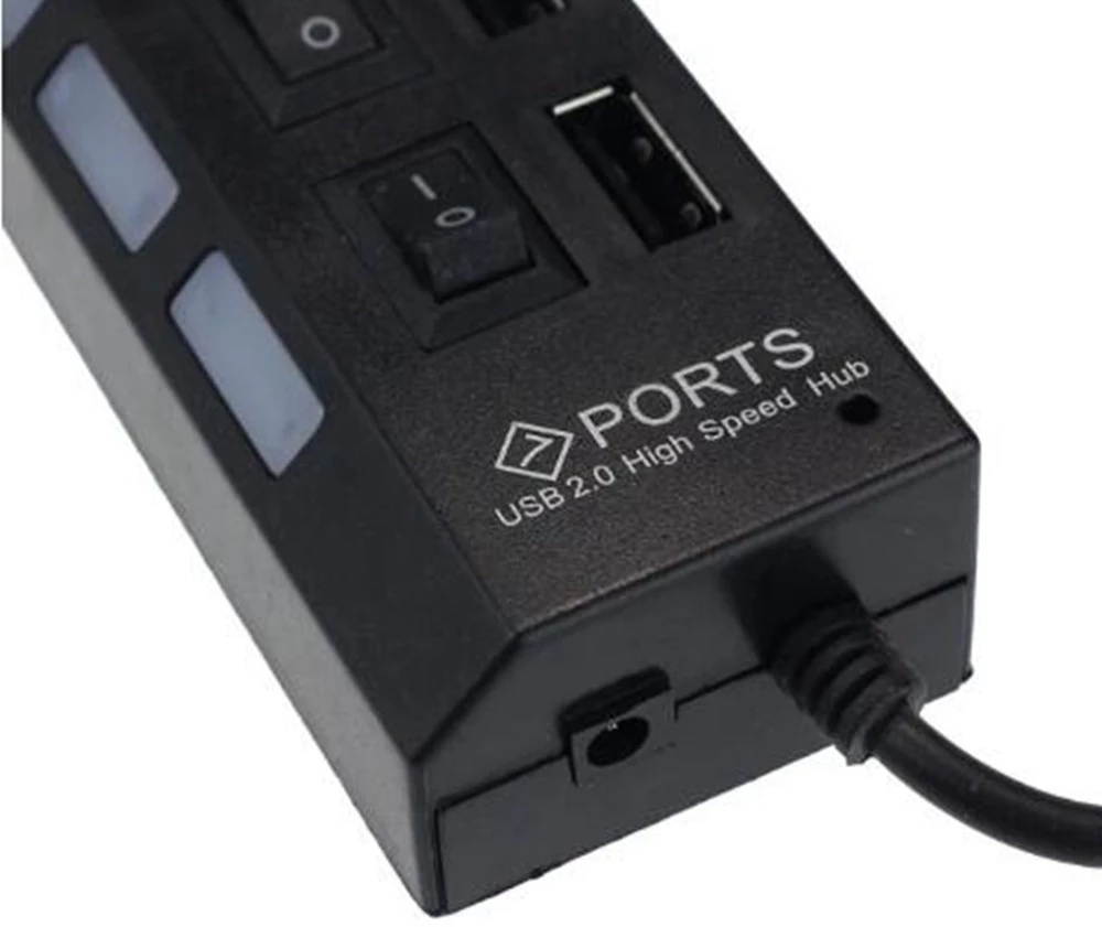 Divisor Hub USB 2,0 de 7 puert - Laptop Accessories Hub reseña y precio