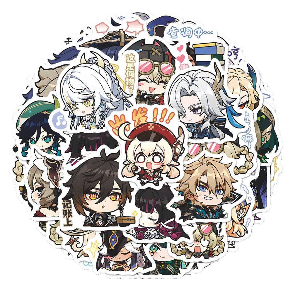 64 pegatinas de anime de Gensh - Laptop Accessories Decoration reseña y precio